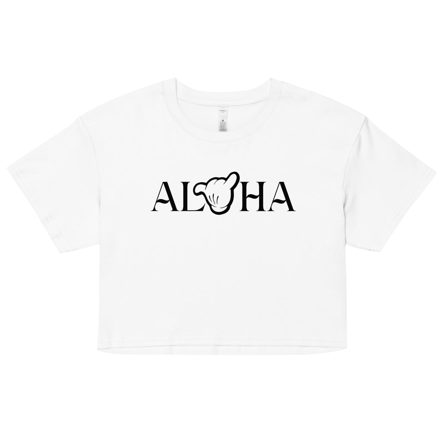 Disney Aulani Aloha Mickey Crop Shirt, Hang Loose Shaka