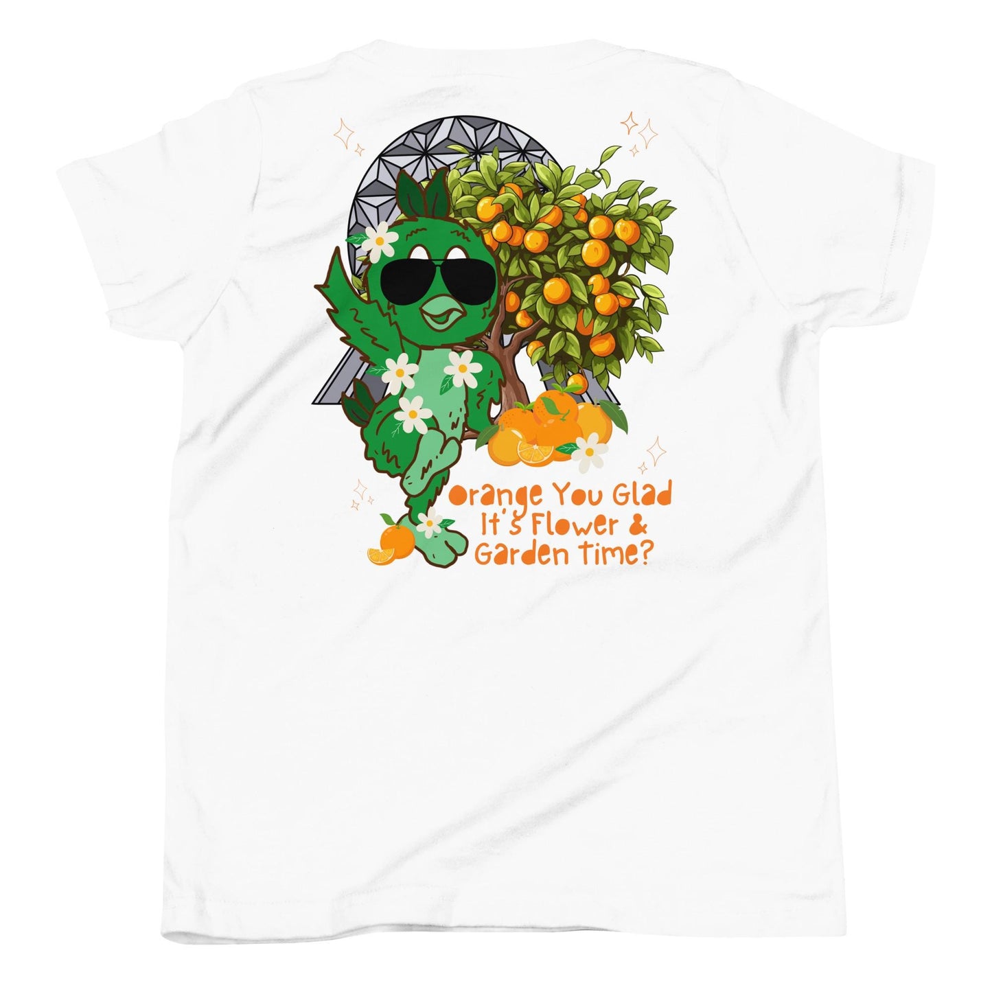 Orange Bird Topiary Youth Shirt, Disney EPCOT Flower Garden Family Tee