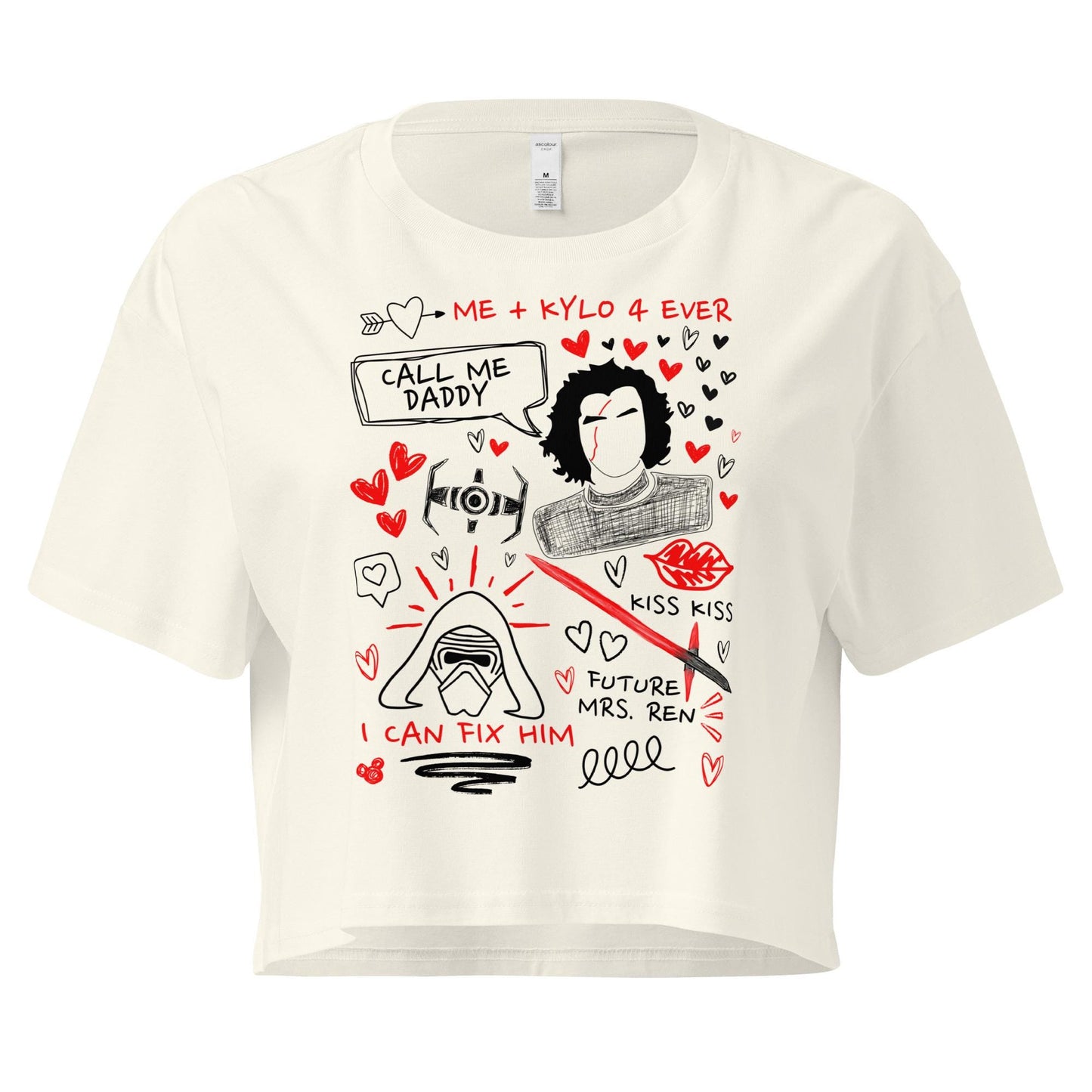 Kylo Ren Crop Top: Star Wars Doodle Sketch Shirt