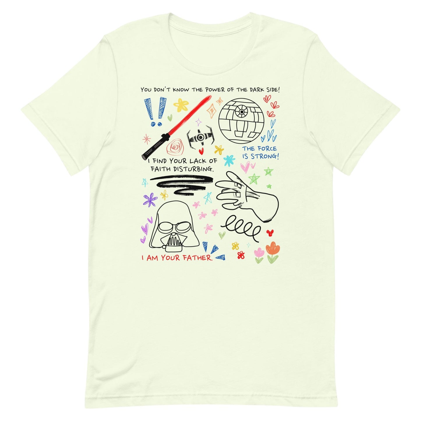 Darth Vader Doodle Sketch Shirt: Star Wars Dark Side Tee