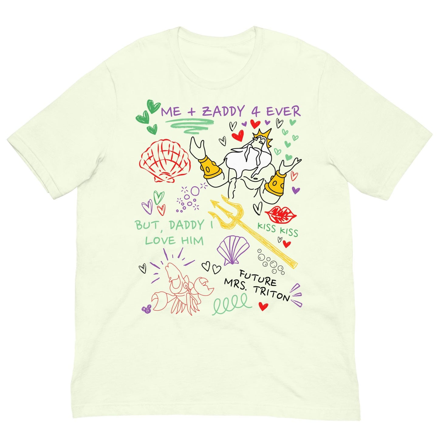 King Triton Doodle Sketch Shirt: Little Mermaid Girls Trip Tee