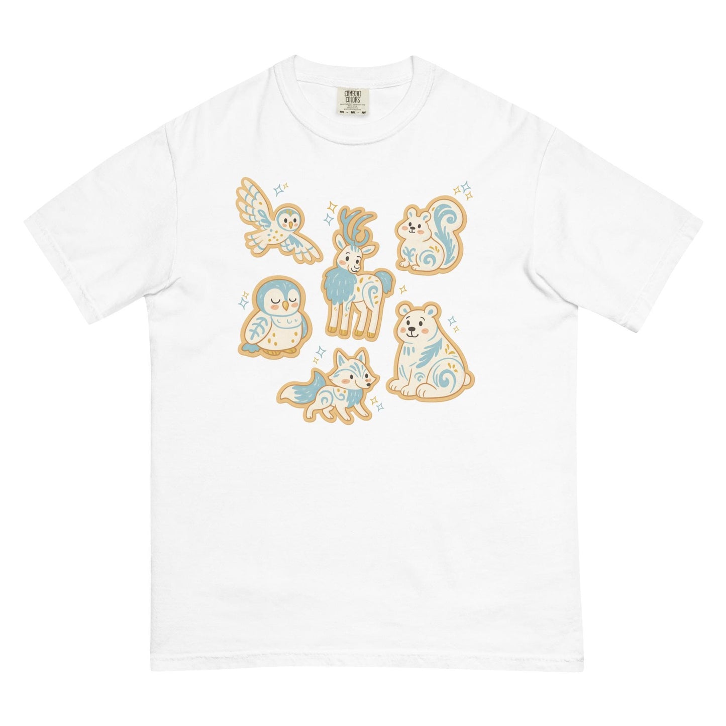 Merry Menagerie Animal Kingdom Holiday Shirt, Sugar Cookie Animals Comfort Colors Tee