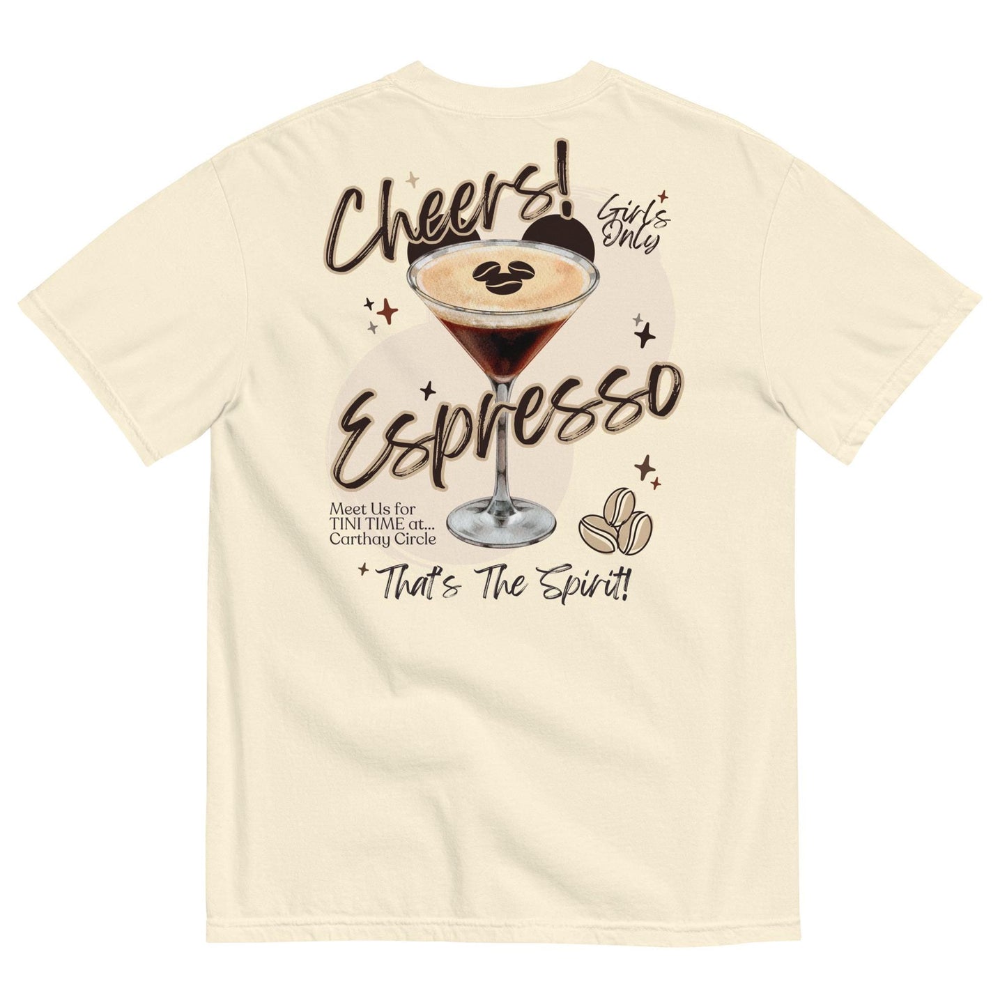 Espresso Martini Disneyland Carthay Circle Theme Park Tee - Comfort Colors Garment-Dyed T-Shirt