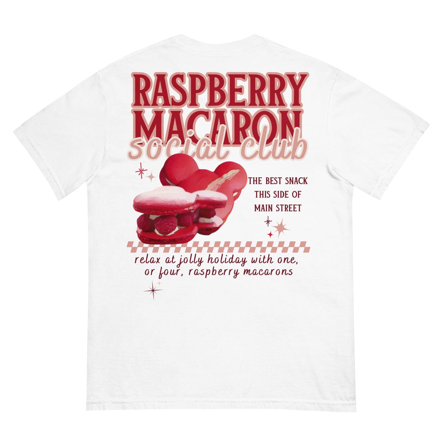 Raspberry Macaron Social Club Comfort Colors Shirt, Disneyland Foodie Tee