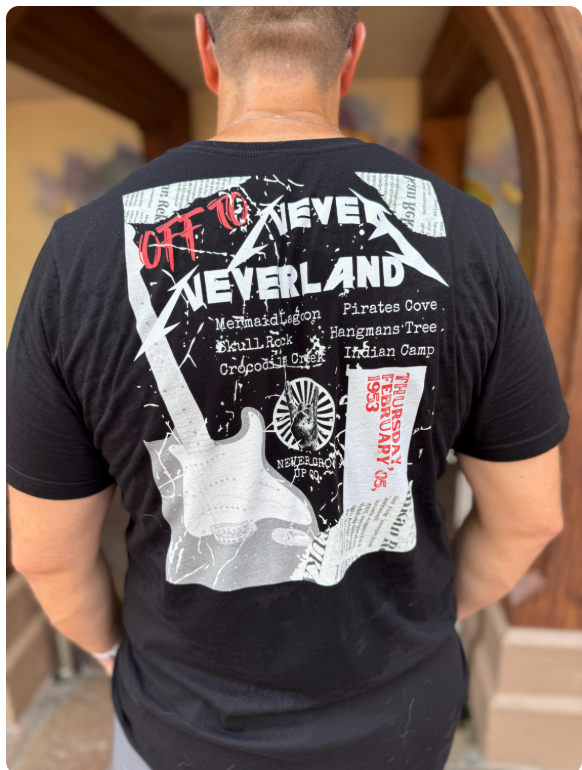 Peter Pan Inspired Rock Band Shirt | Never Never Land