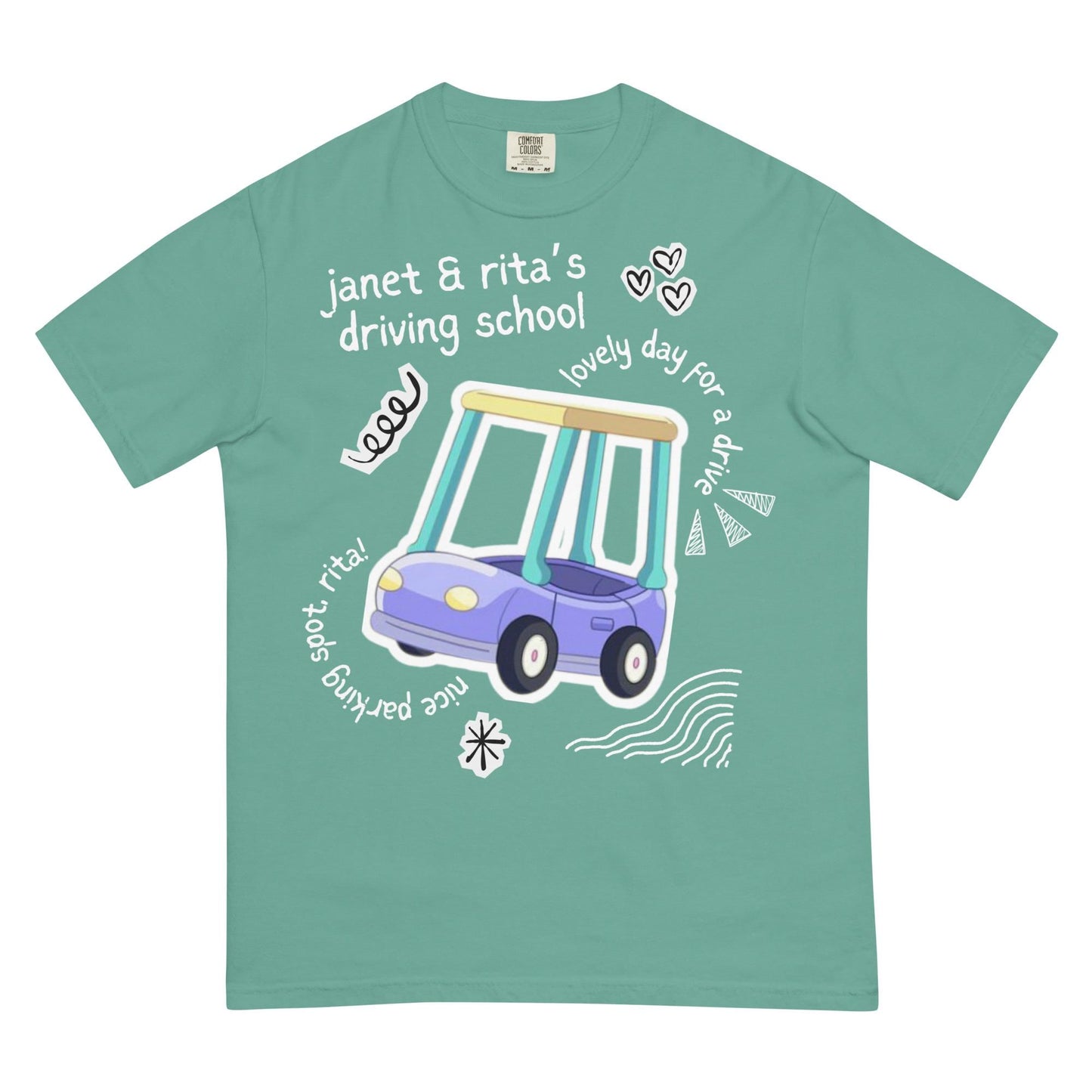 Janet and Rita's Driving School, Funny Bluey Comfort Color Shirt