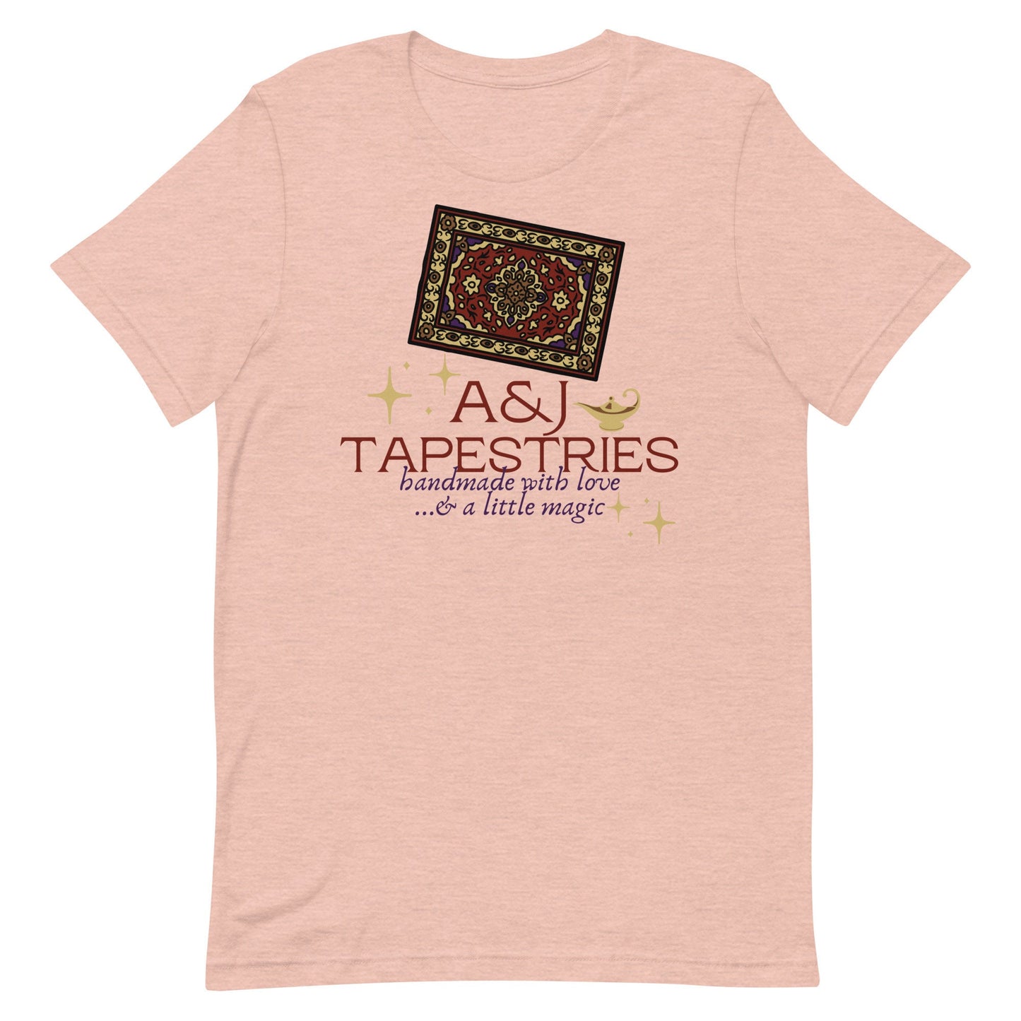 Aladdin & Jasmine Tapestries, Subtle Theme Park Bella Canvas Unisex Short Sleeve T-Shirt, Subtle Disney Matching Family Shirts