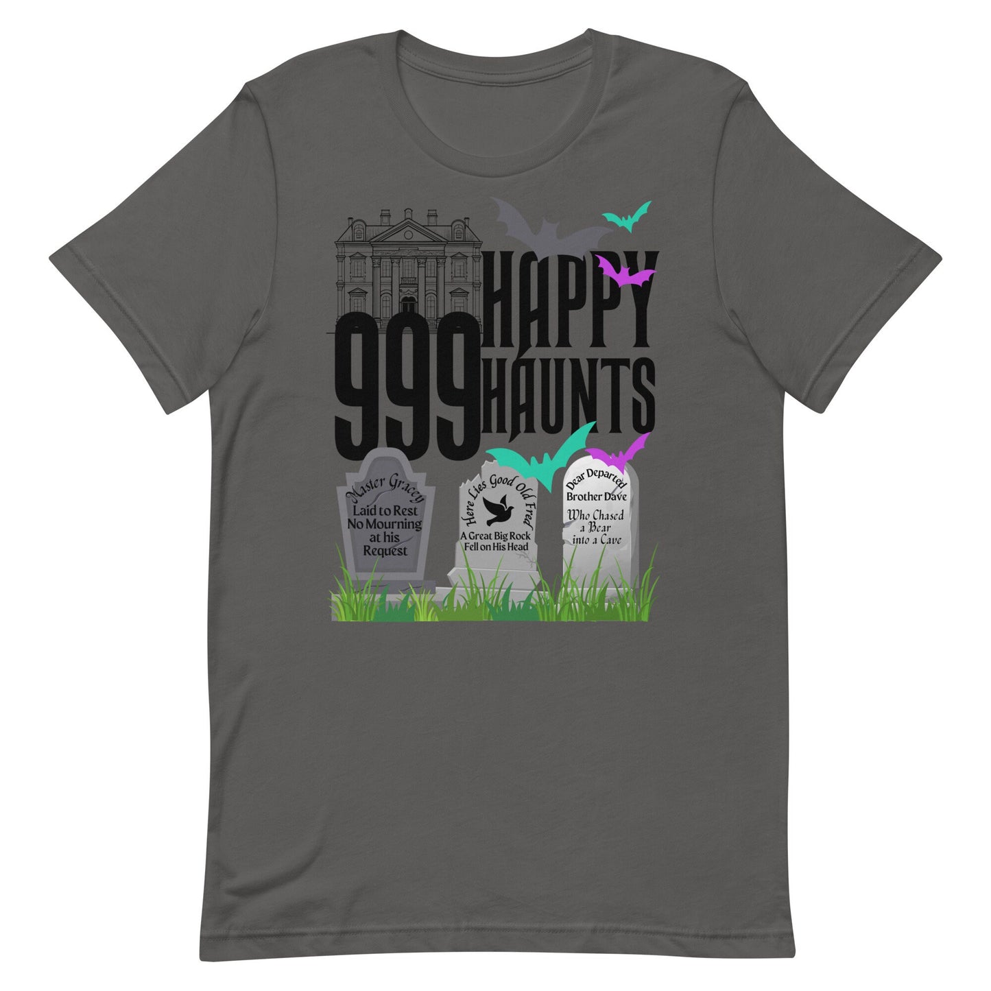 Haunted Mansion, 999 Happy Haunts, Subtle Disney Bella Canvas Short Sleeve T-Shirt, Disney Family Shirts, Disney Shirts, Disneyland Shirt