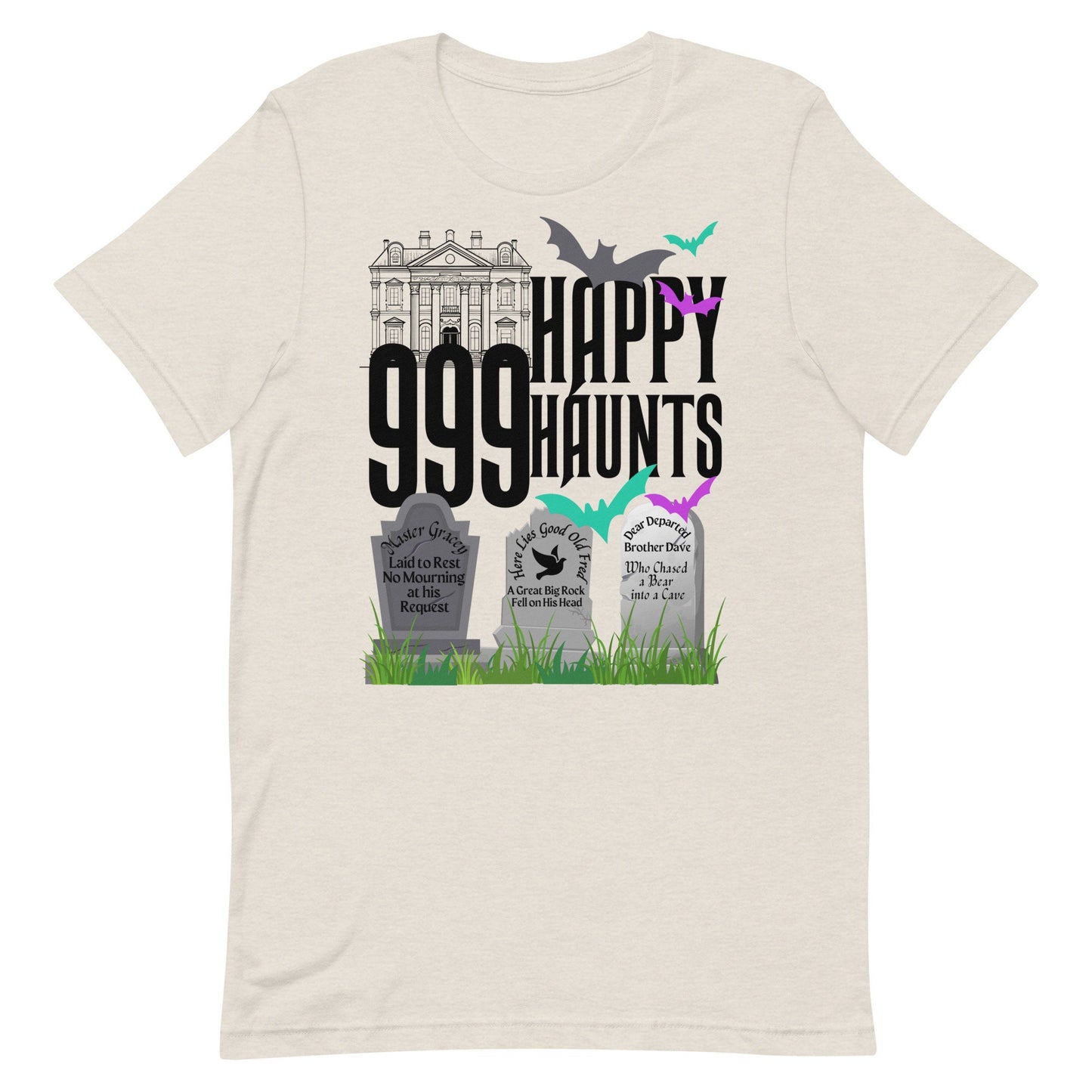 Haunted Mansion, 999 Happy Haunts, Subtle Disney Bella Canvas Short Sleeve T-Shirt, Disney Family Shirts, Disney Shirts, Disneyland Shirt