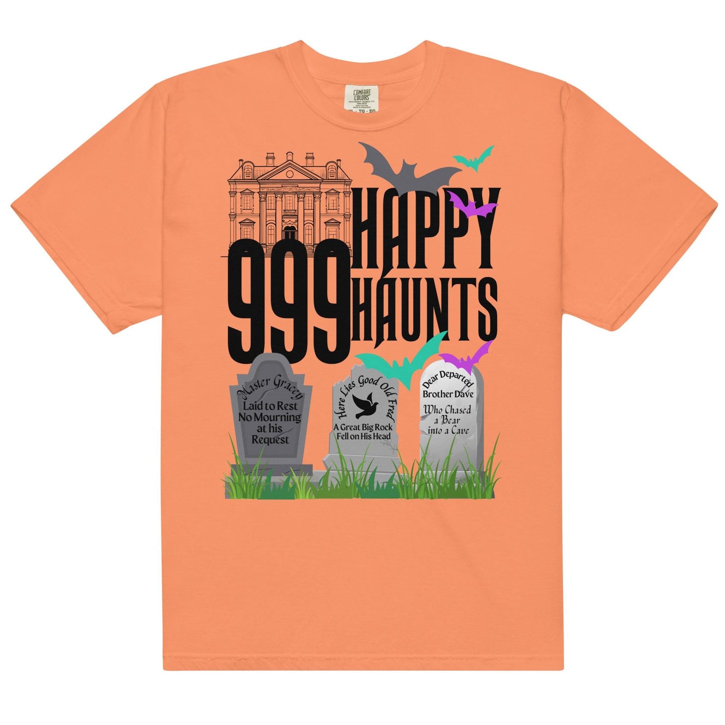 Haunted Mansion Comfort Colors Shirt, 999 Happy Haunts, Disney Adult Tee