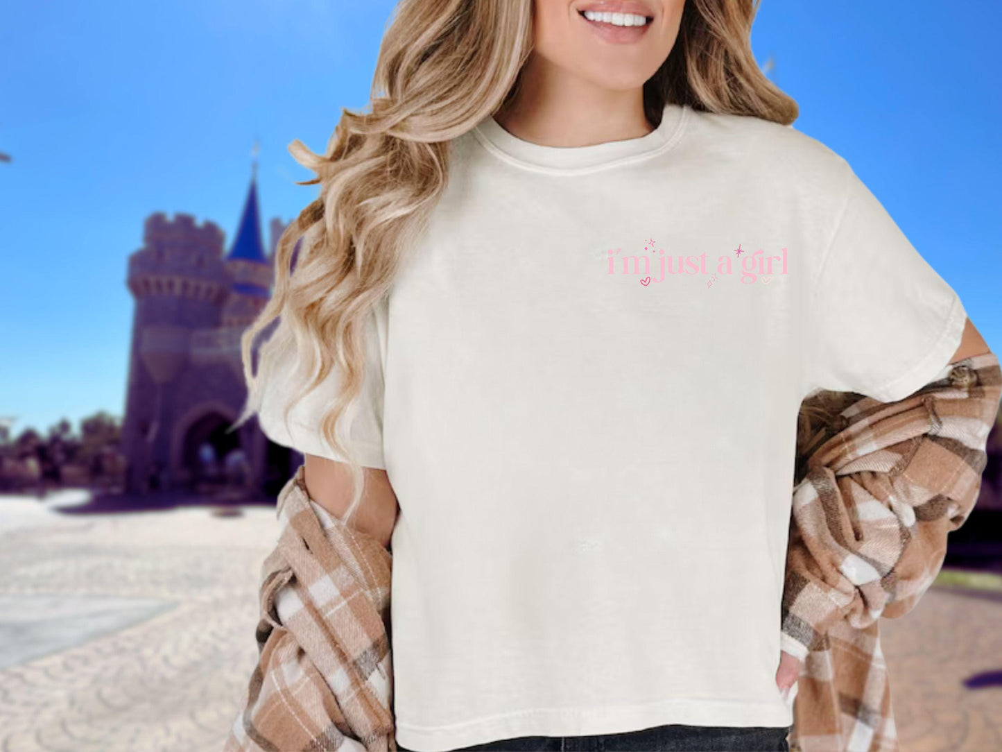 Disney Trip Crop Top, I'm Just A Girl, Soft Cotton Tee