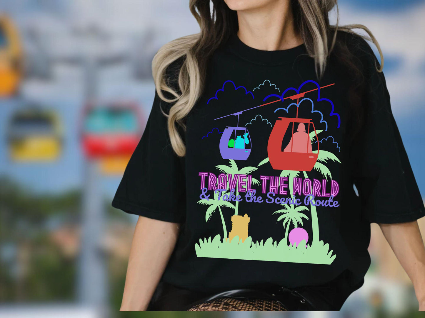 Disney Skyliner Comfort Colors T-Shirt, Park Hopping Family Shirts