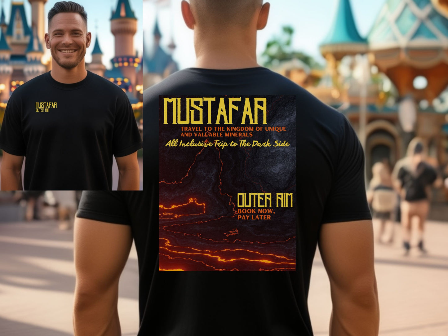 Mustafar Outer Rim Bella Canvas T-Shirt, Subtle Disney Family Matching Shirt
