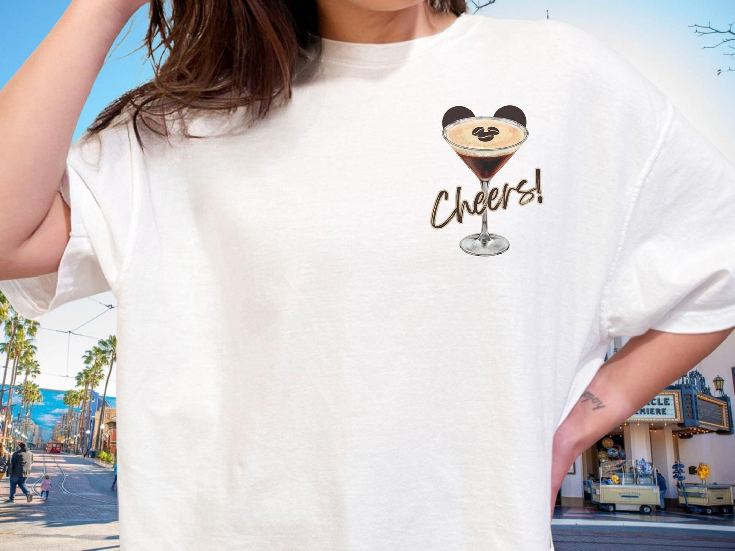 Espresso Martini Disneyland Carthay Circle Theme Park Tee - Comfort Colors Garment-Dyed T-Shirt