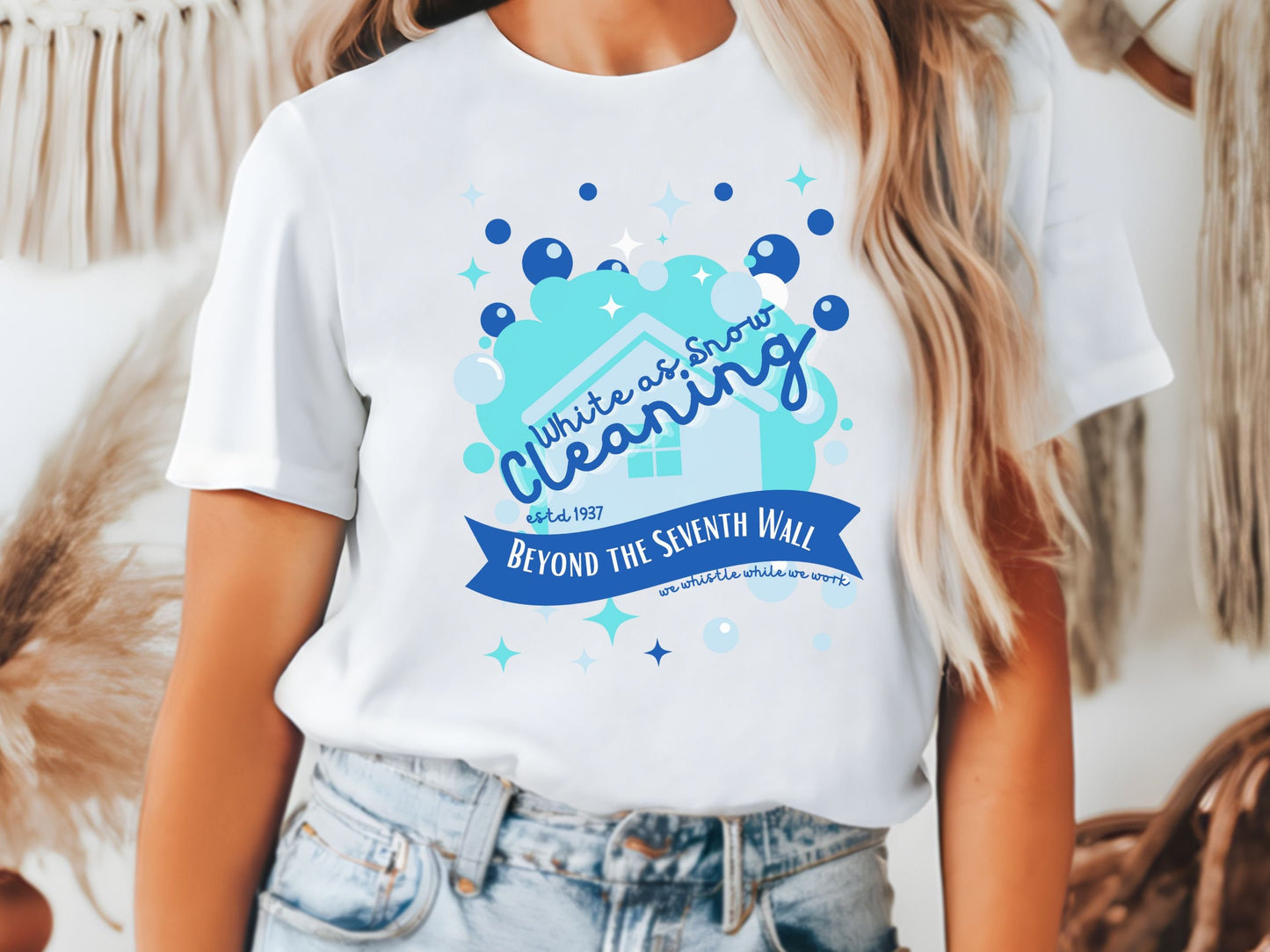 White as Snow Cleaning Bella Canvas T-Shirt, Subtle Disney Family Shirt