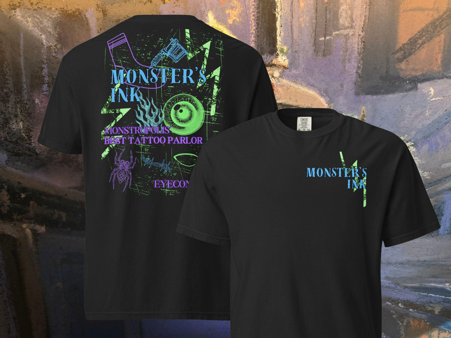 Monsters Inc Tattoo Parlor Comfort Colors Shirt