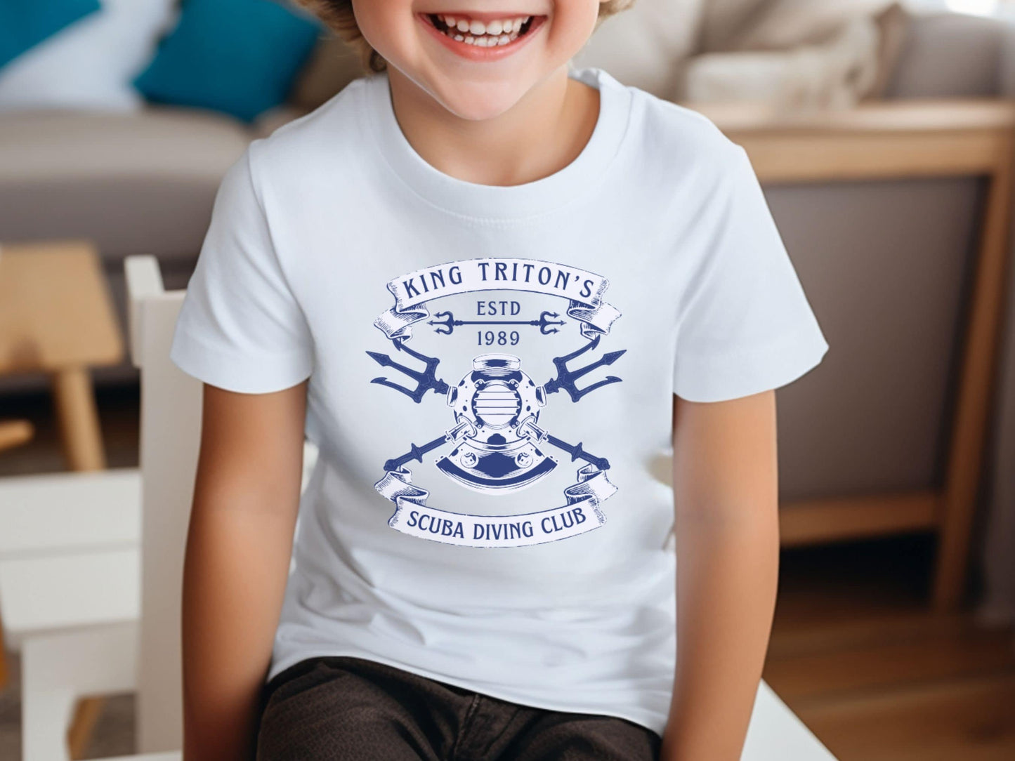 King Triton Scuba Diving Club Youth T-Shirt, Disney Family Shirt