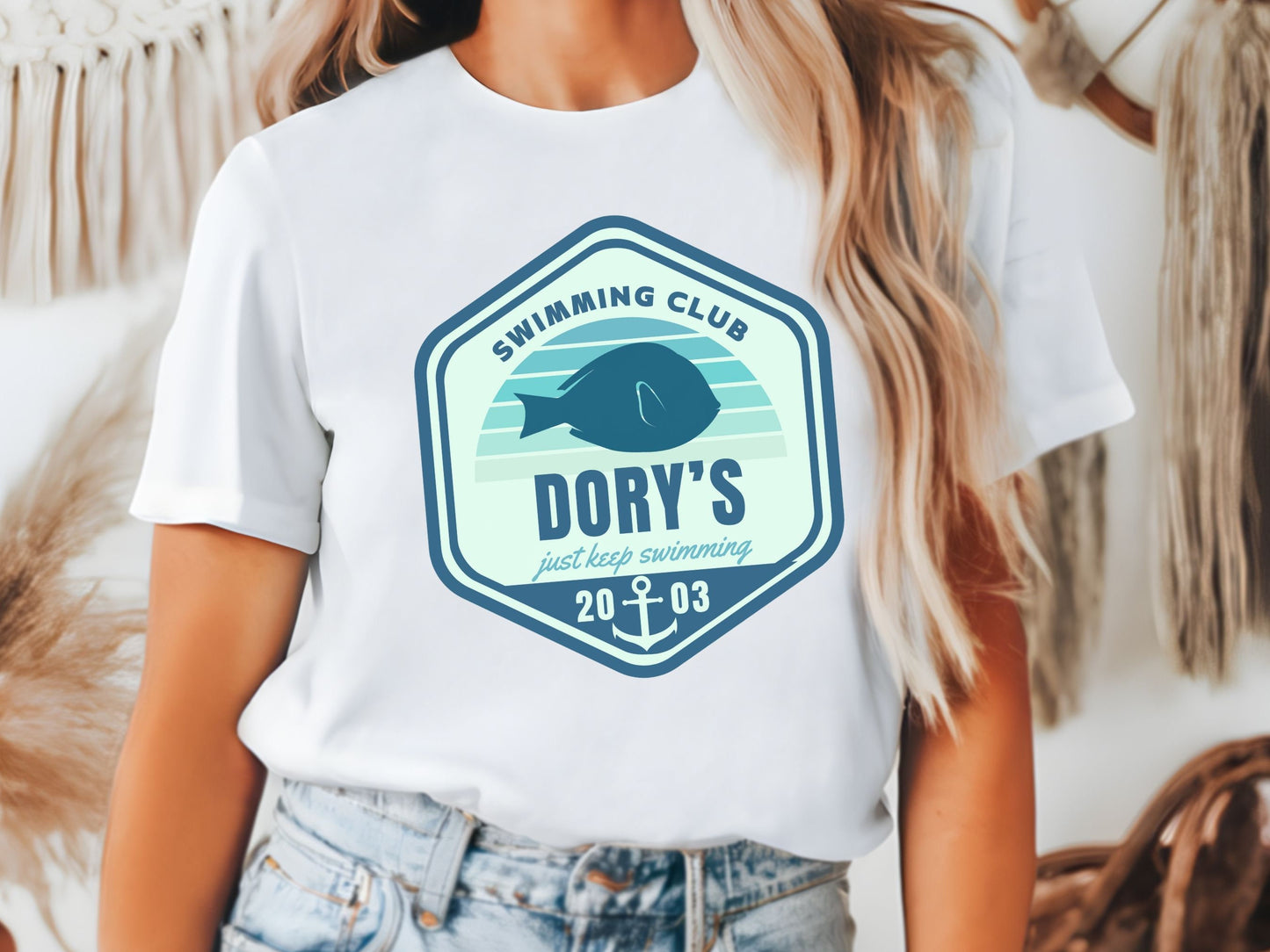 Dory's Swimming Club Bella Canvas T-Shirt, Subtle Disney Family Shirt