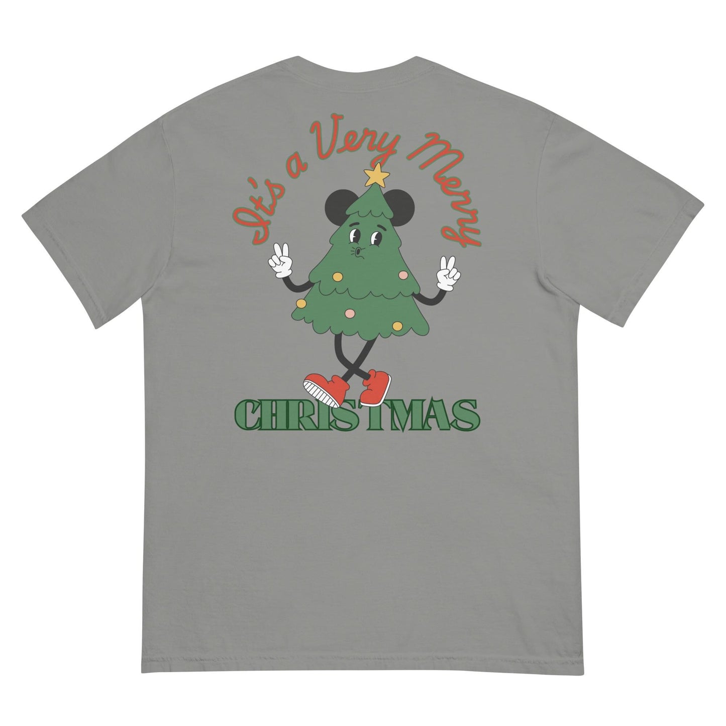 Mickey Christmas Tree Comfort Colors T-Shirt, Disney Family Shirts