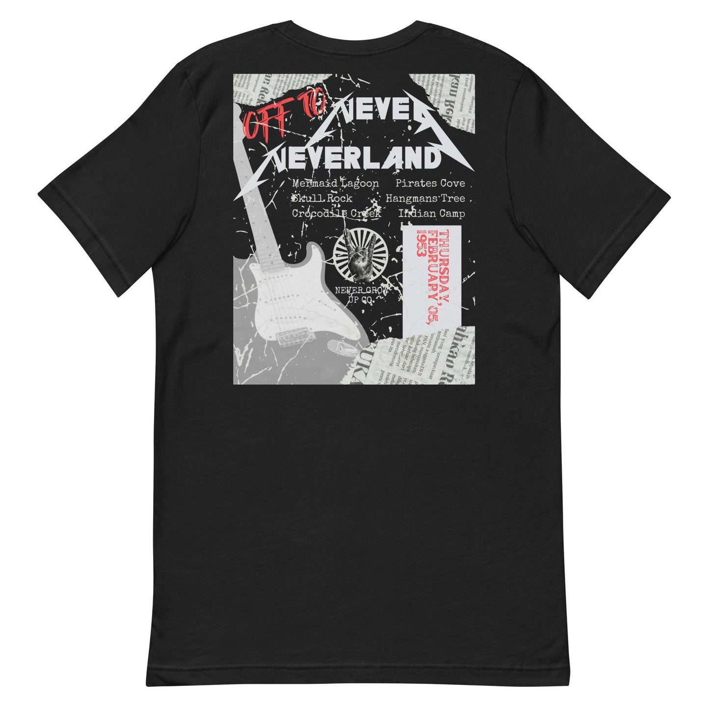 Peter Pan Rock Band Tee, Neverland Comfort Colors Shirt