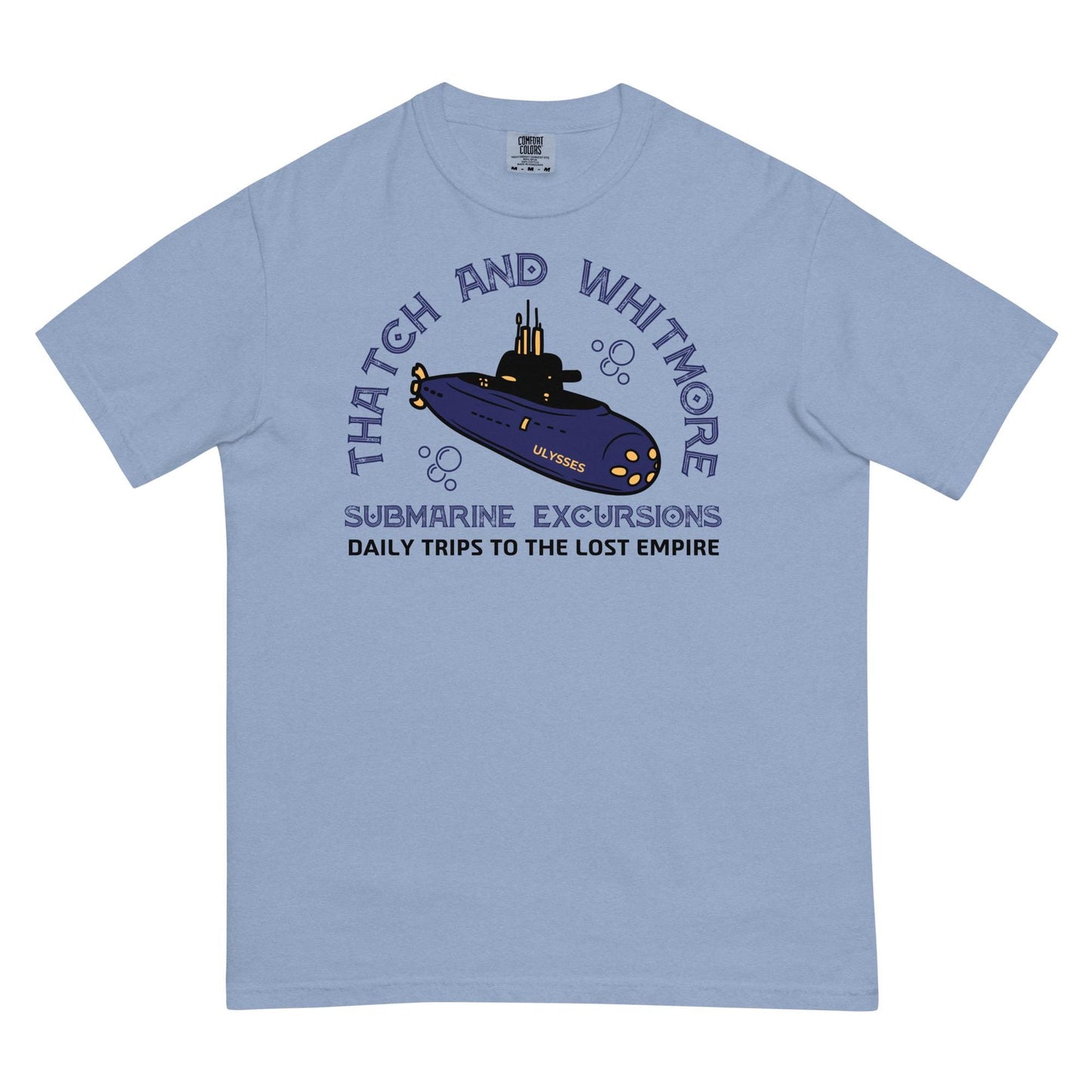 Atlantis Submarine Comfort Colors Shirt, Thatch and Whitmore, Disney Inspired