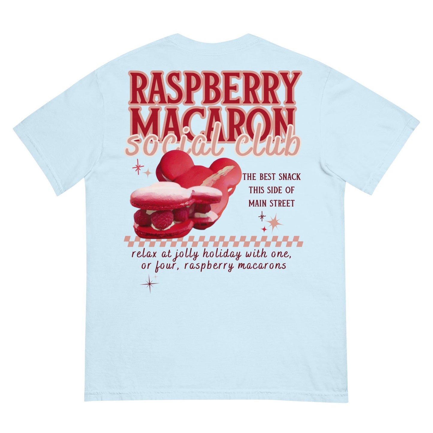 Raspberry Macaron Social Club Comfort Colors Shirt, Disneyland Foodie Tee