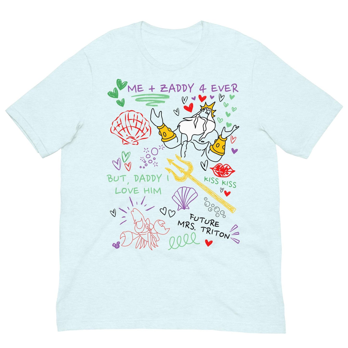King Triton Doodle Sketch Shirt: Little Mermaid Girls Trip Tee