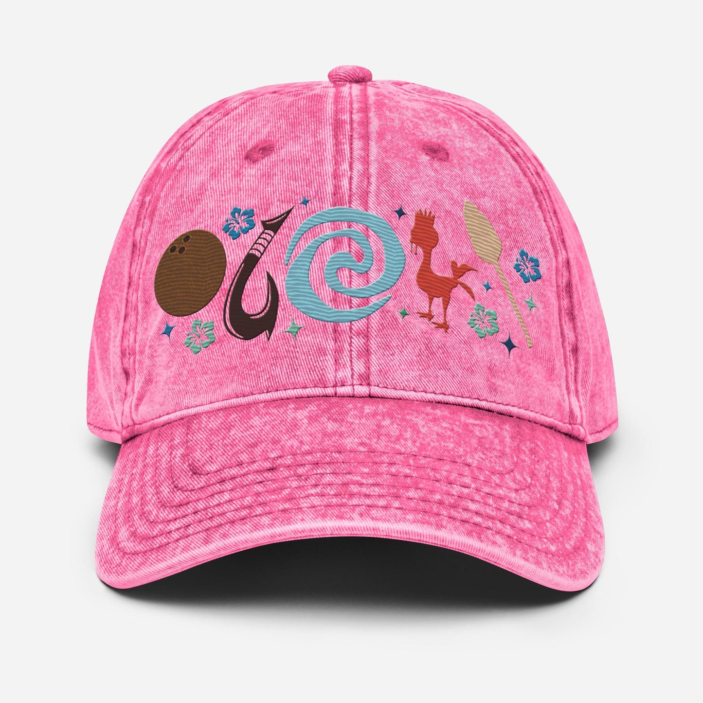 Embroidered Moana Icon Dad Hat, Vintage Disney Inspired Cap