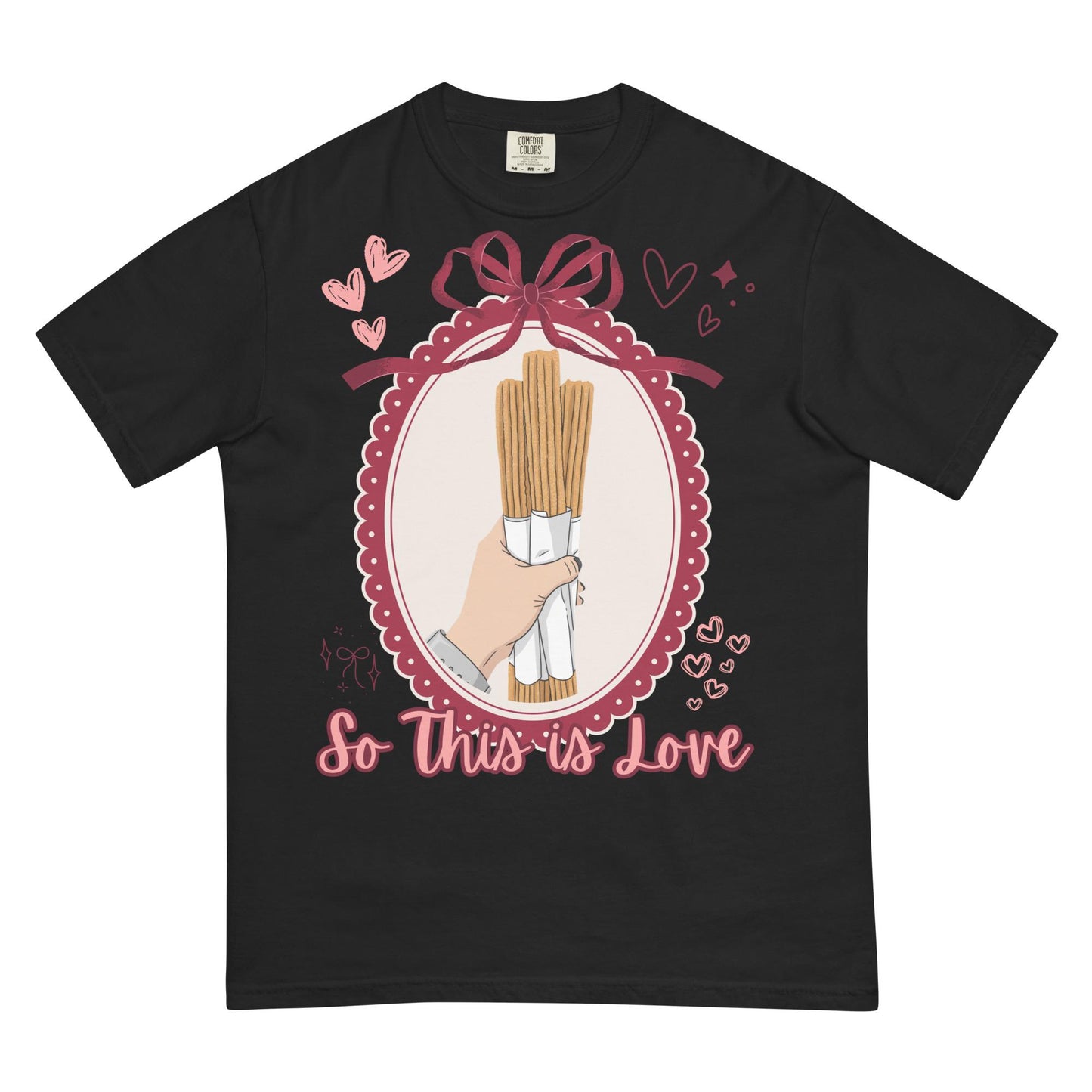 Disney Churro Bouquet Valentine's Day Comfort Colors Shirt, So This is Love Disney Churro Shirt