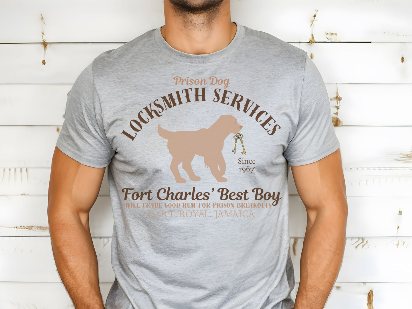 Pirates of the Caribbean T-Shirt: Prison Dog Locksmith - Bella Canvas