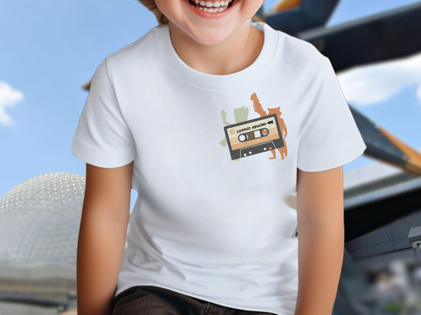 Guardians of the Galaxy Youth Shirt: Rocket & Groot Cosmic Rewind