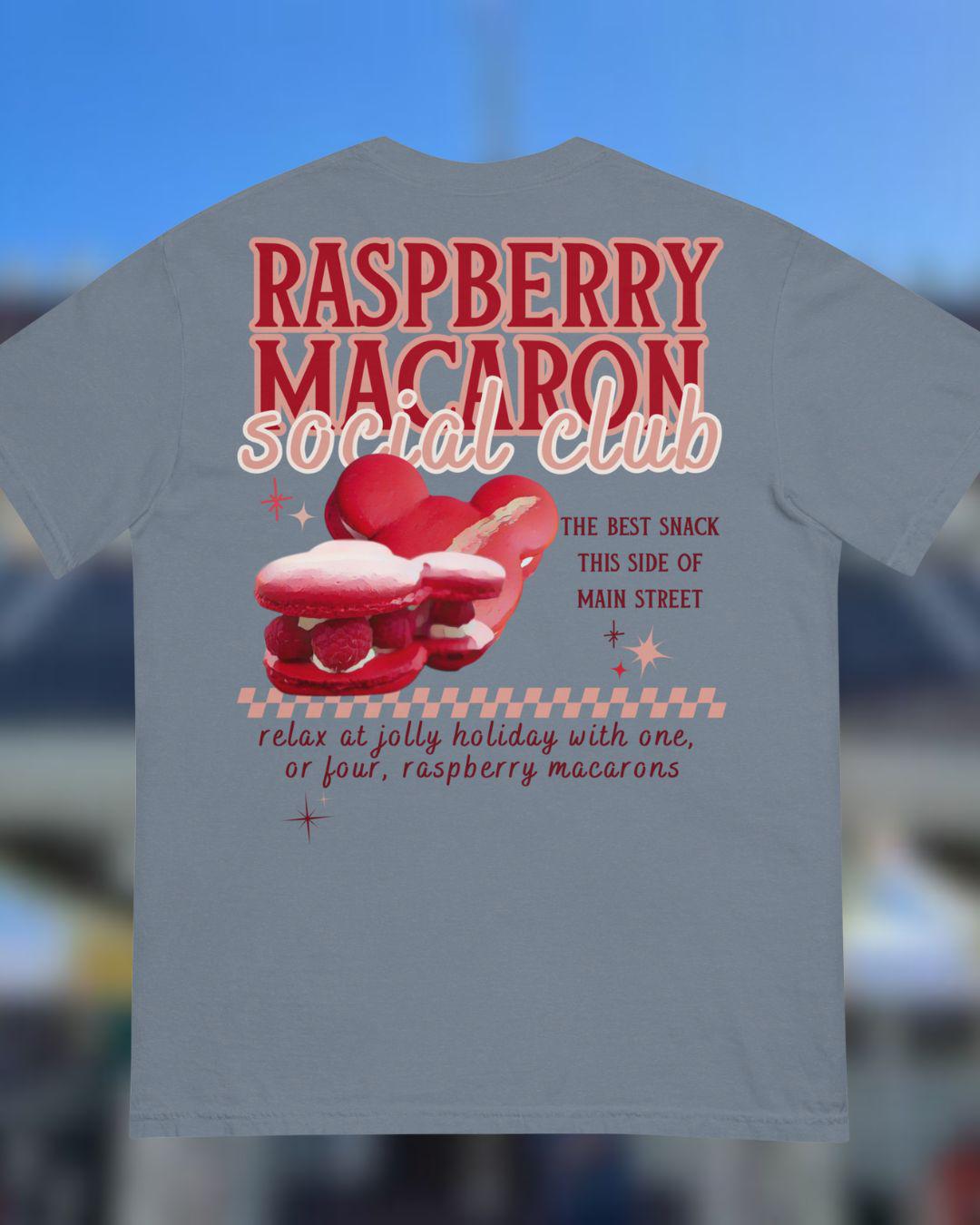Raspberry Macaron Social Club Comfort Colors Shirt, Disneyland Foodie Tee