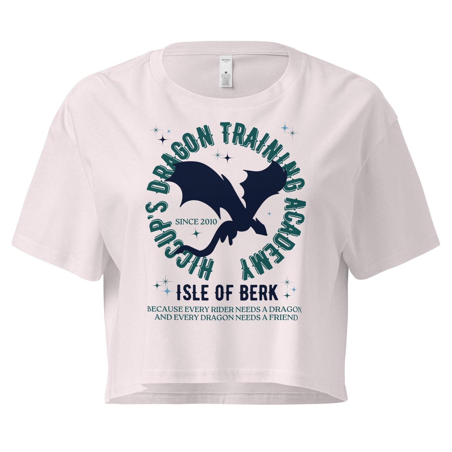 Hiccup's Dragon Training Academy Shirt: Combed Cotton Crop Top