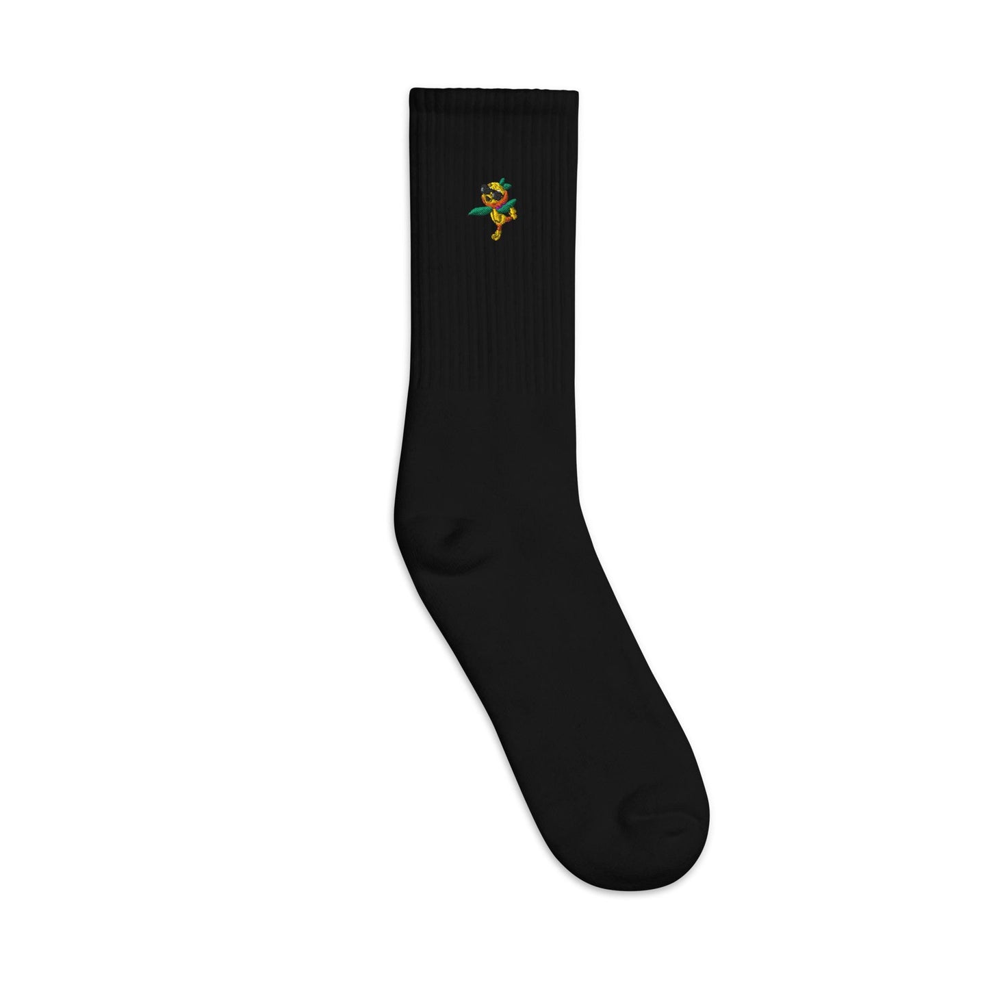Subtle Trendy Orange Bird EPCOT Inspired Embroidered Icon Crew Socks, Orange Bird, Disney Crew Socks