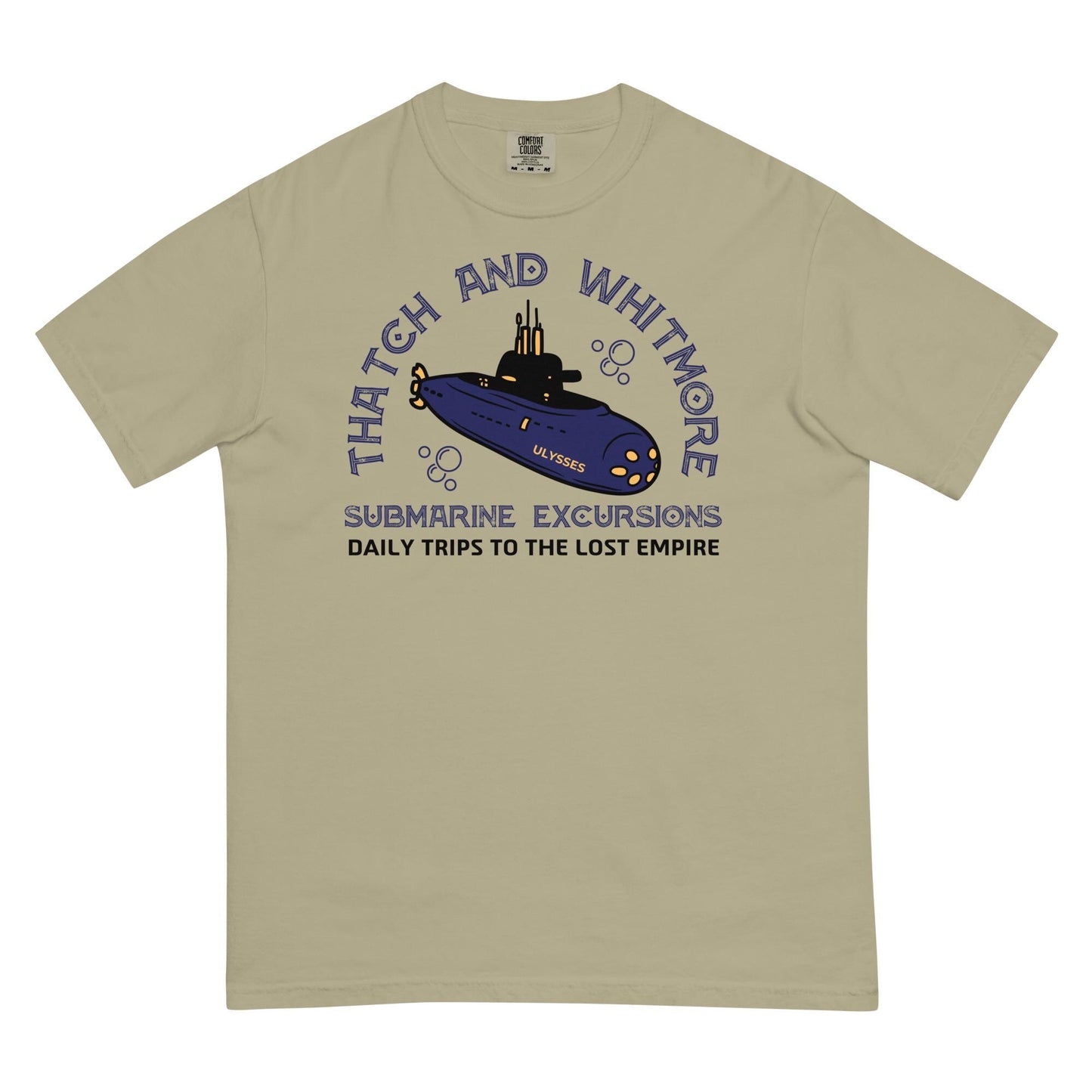 Atlantis Submarine Comfort Colors Shirt, Thatch and Whitmore, Disney Inspired