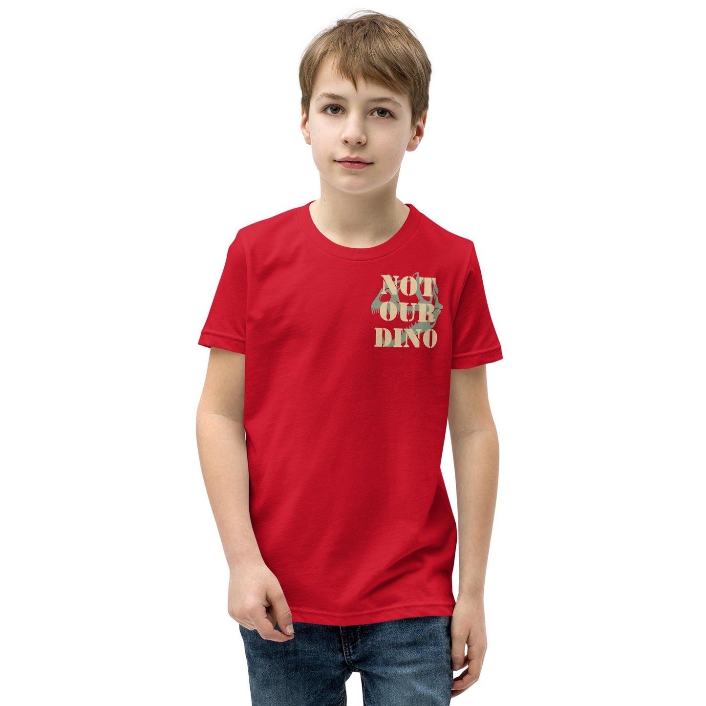Not Our Dino Youth Shirt, Dinoland Design