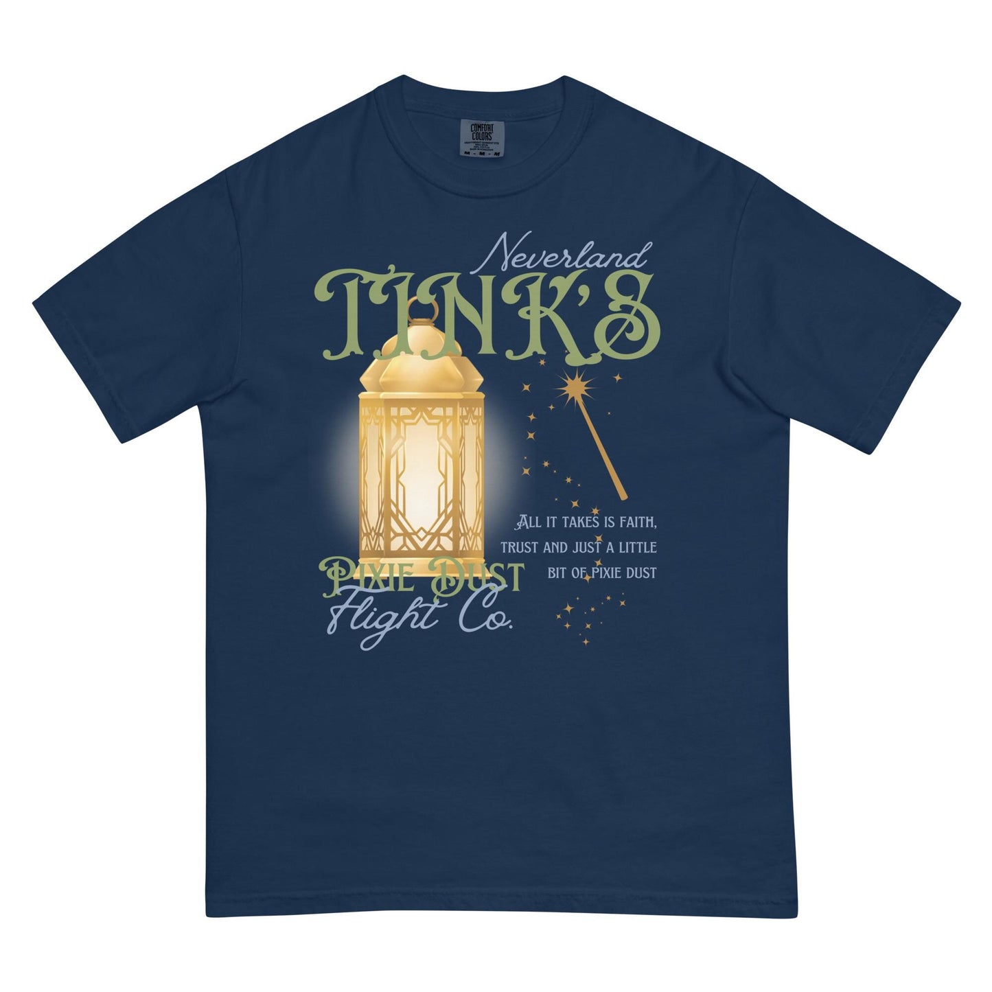 Tinkerbell Inspired Comfort Colors Shirt, Disney Peter Pan Family Matching Tee