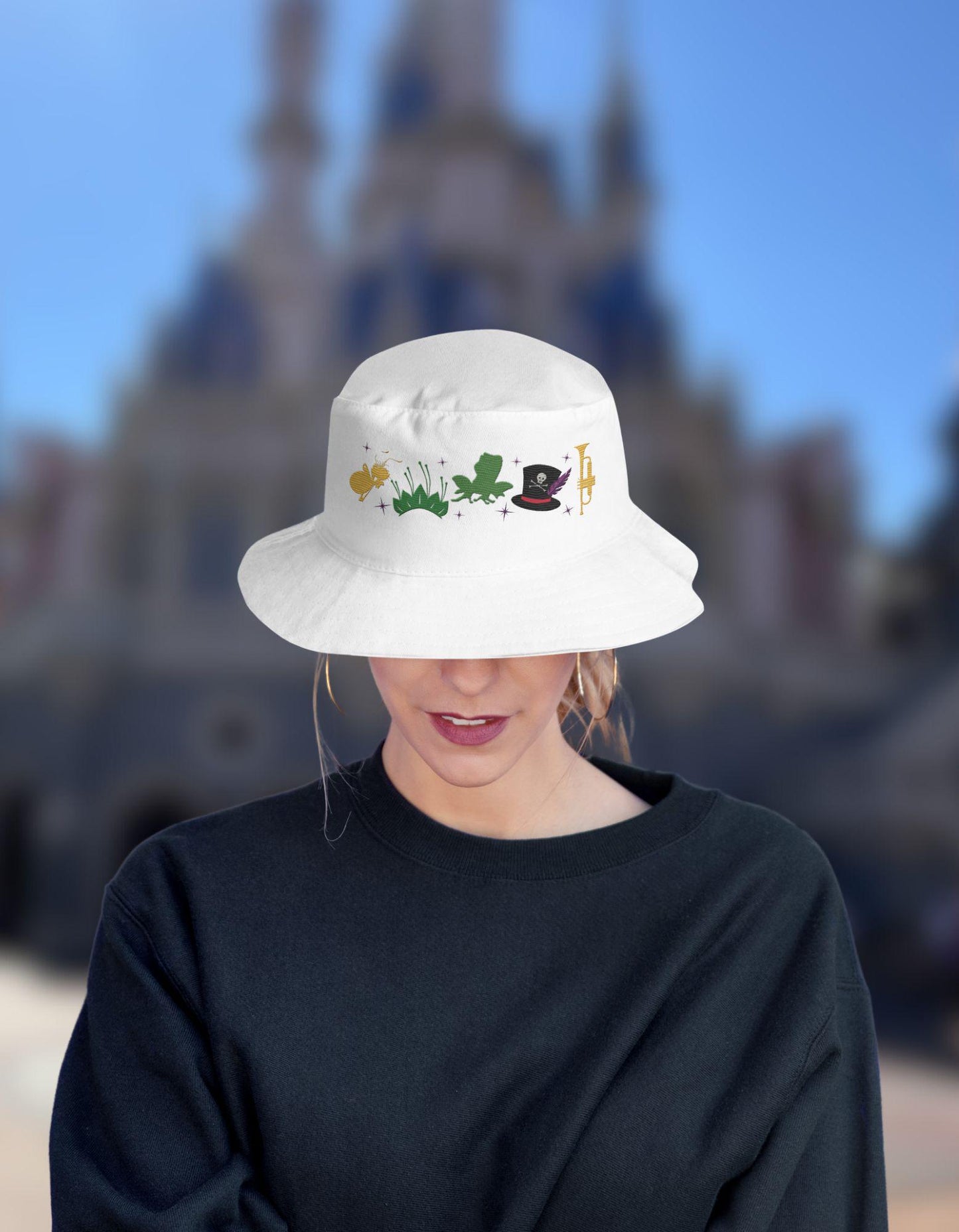 Princess and the Frog Bucket Hat: Subtle Icon Cotton Twill