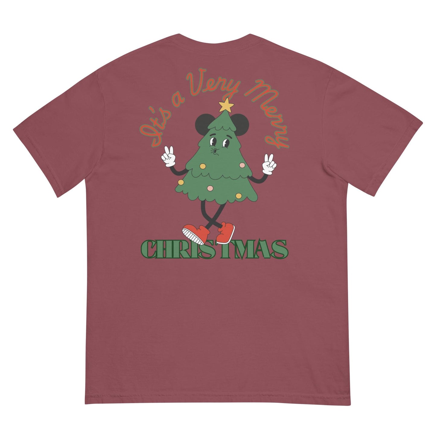 Mickey Christmas Tree Comfort Colors T-Shirt, Disney Family Shirts