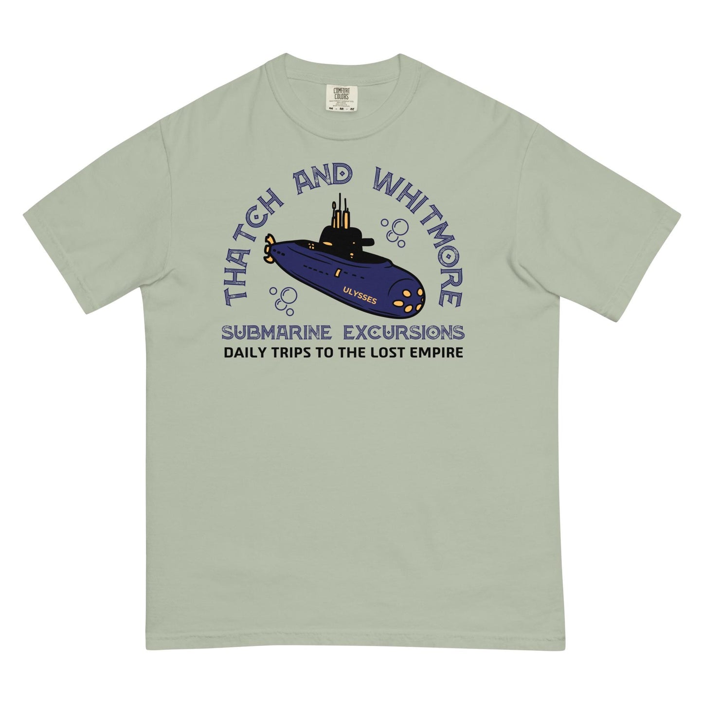 Atlantis Submarine Comfort Colors Shirt, Thatch and Whitmore, Disney Inspired