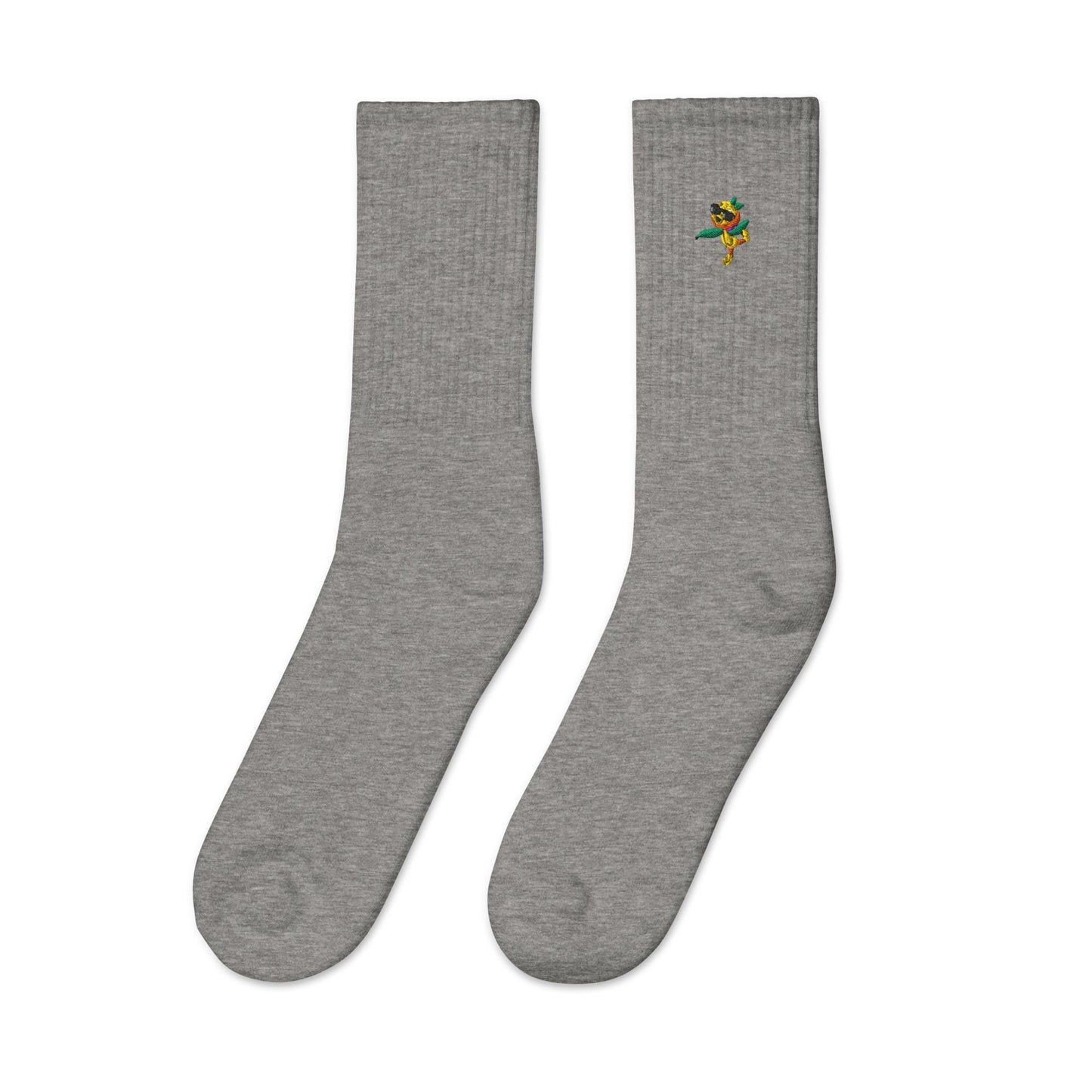 Subtle Trendy Orange Bird EPCOT Inspired Embroidered Icon Crew Socks, Orange Bird, Disney Crew Socks