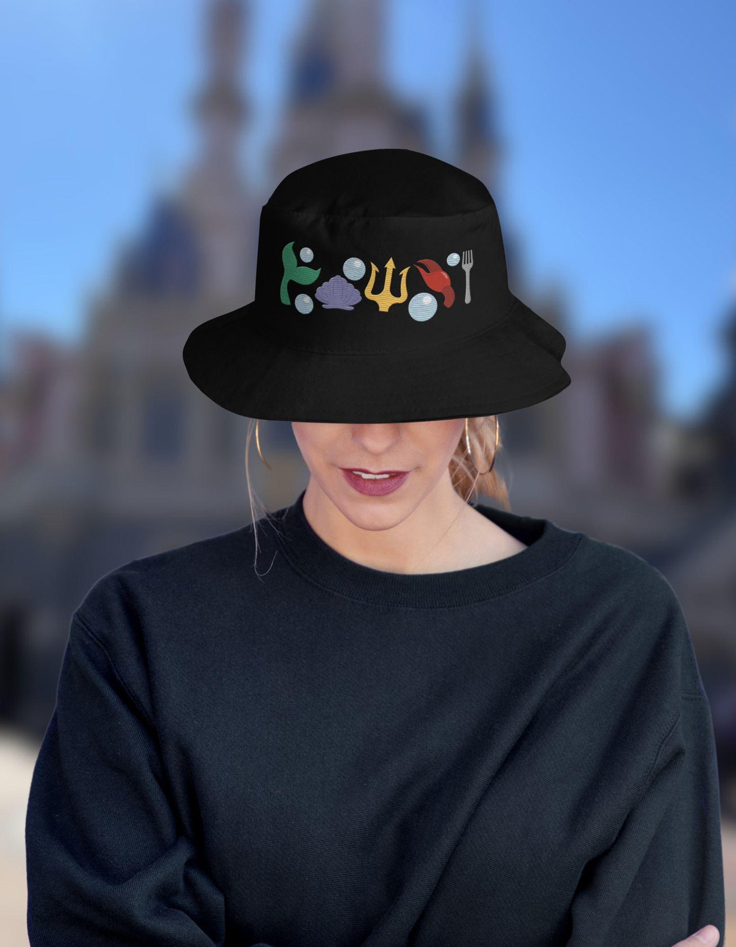 Little Mermaid Inspired Bucket Hat, Disney Princess Cotton Twill Hat