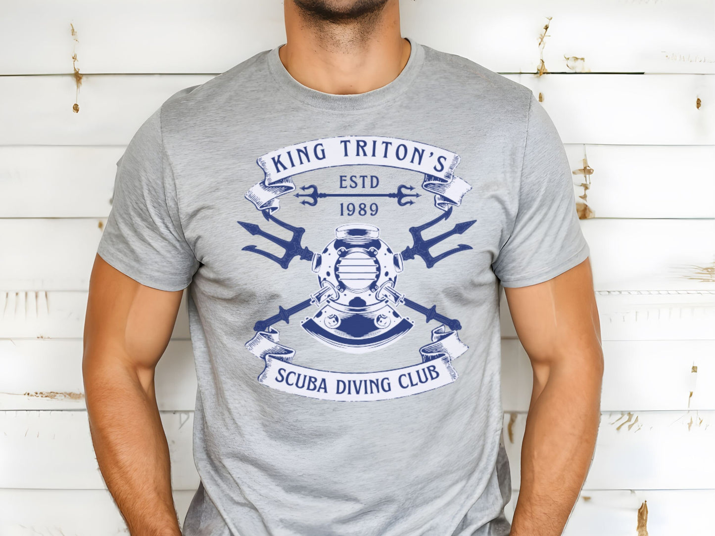 Manly Little Mermaid Shirt, Triton Scuba Diving, Disney Family Tee