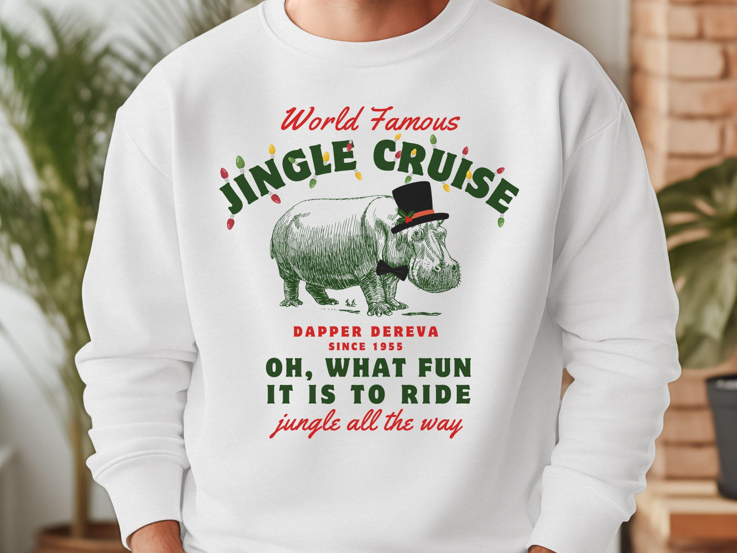 Jingle Cruise Sweatshirt, Disney Christmas Theme Park, Family Holiday