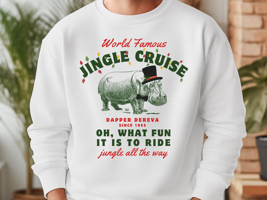 Jingle Cruise Sweatshirt, Disney Christmas Theme Park, Family Holiday