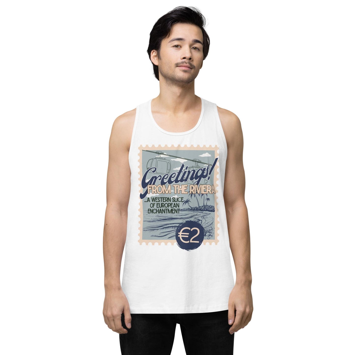 Riviera Greetings Tank Top, Subtle Disney Dad Shirt