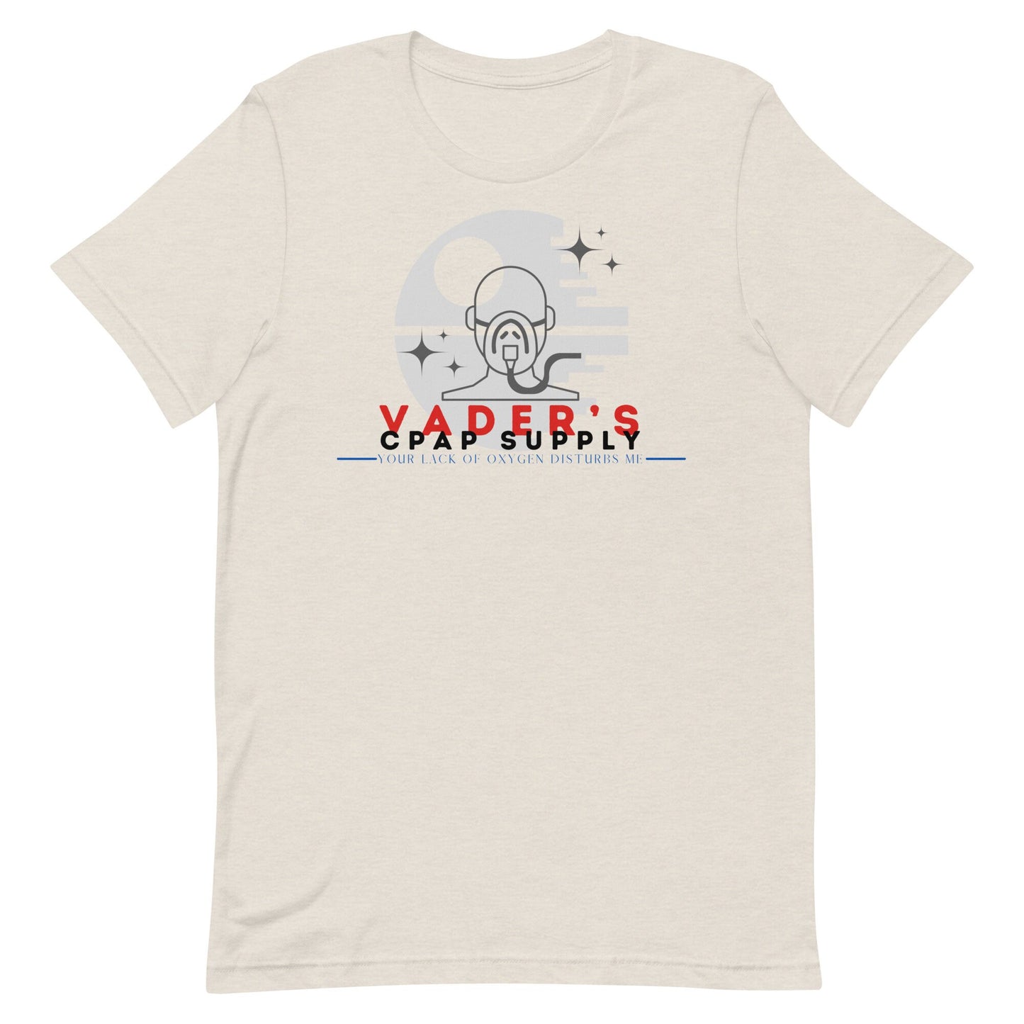 Vader's CPAP Supply Bella Canvas T-Shirt, Subtle Star Wars Disney Dad Shirt