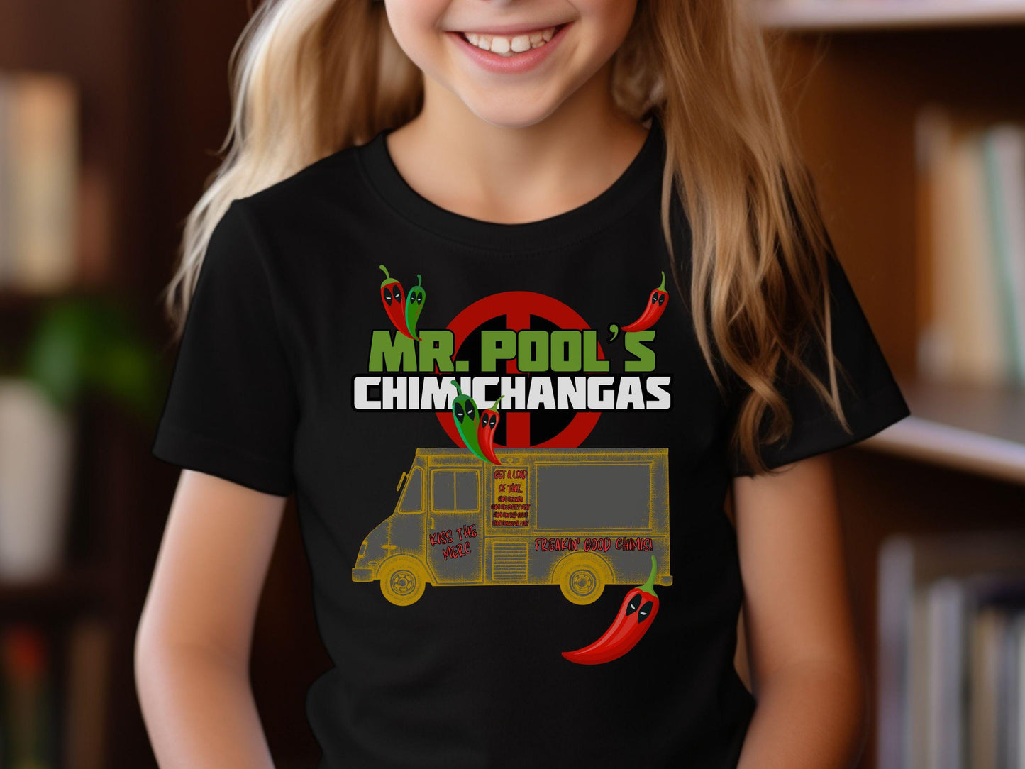 Mr. Pool's Chimis Deadpool Bella Canvas Youth T-Shirt