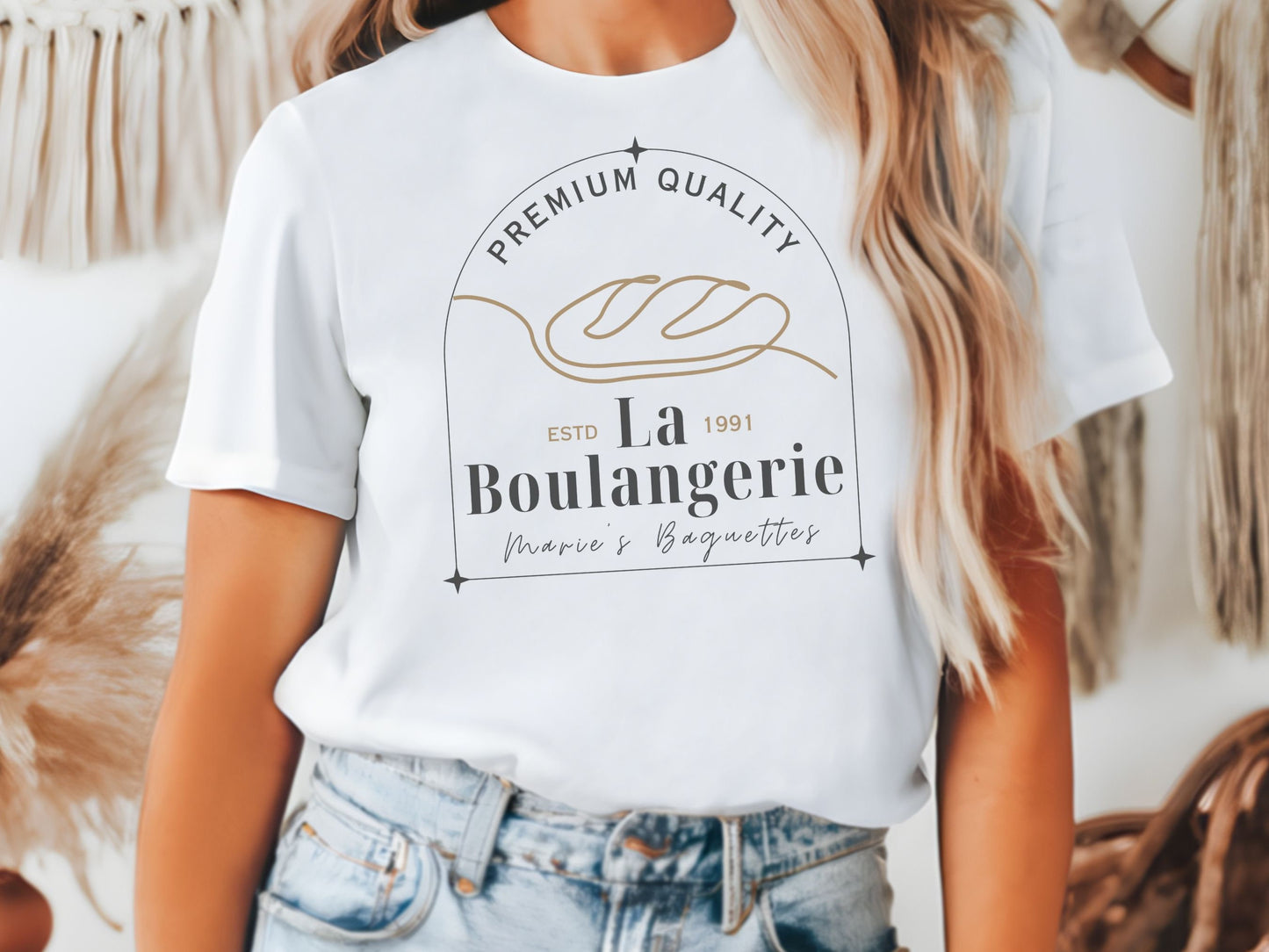 Marie's Baguettes Bella Canvas Shirt, Subtle Disneyland Family Tee