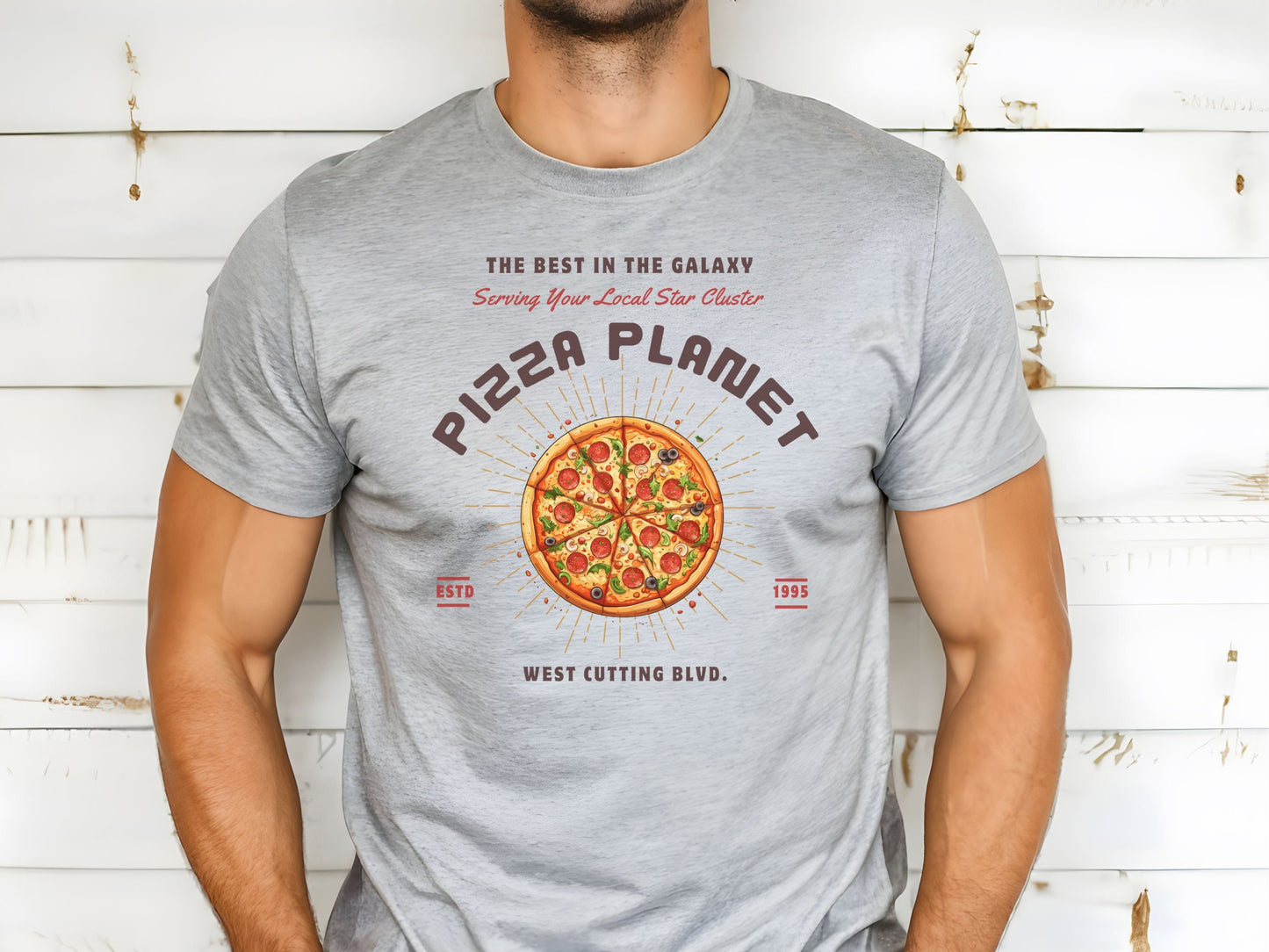 Pizza Planet Bella Canvas T-Shirt, Subtle Disney Dad Shirt